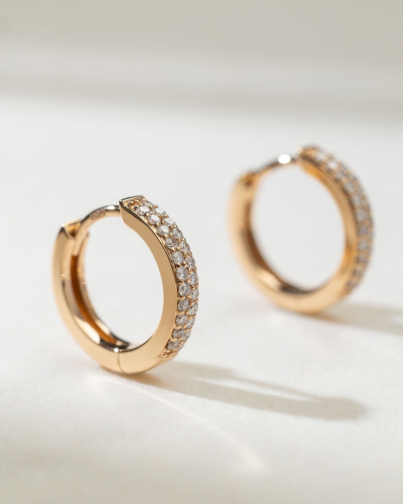 Gold Earrings Κ18 with Brilliants