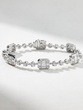 Stunning  Baguette and Diamond 18K White Gold Bracelet - Image 1