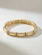 18K Yellow Gold Bracelet with Rectangular Links and Diamonds