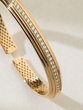 18K Rose Gold Cuff with Layers and a Diamond Line