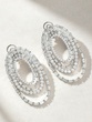 18K White Gold Oval Earrings with Brilliant, Asscher and Baguette Diamonds - Image 1