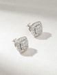 18K White Gold Diamond Square Studs