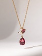 18K Rose Gold Necklace with Tourmalines and Diamonds - Image 1