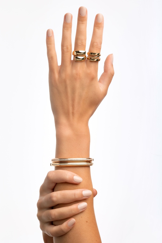 18K Yellow Gold Spiral Ring - Image 1