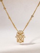 18K Yellow Gold Hamsa Hand with Diamonds