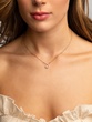 18K Rose Gold Necklace with a Pear Shaped Pendant and Brilliant Diamonds - Image 2