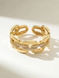 18K Yellow Gold Cuff Bracelet with Diamonds