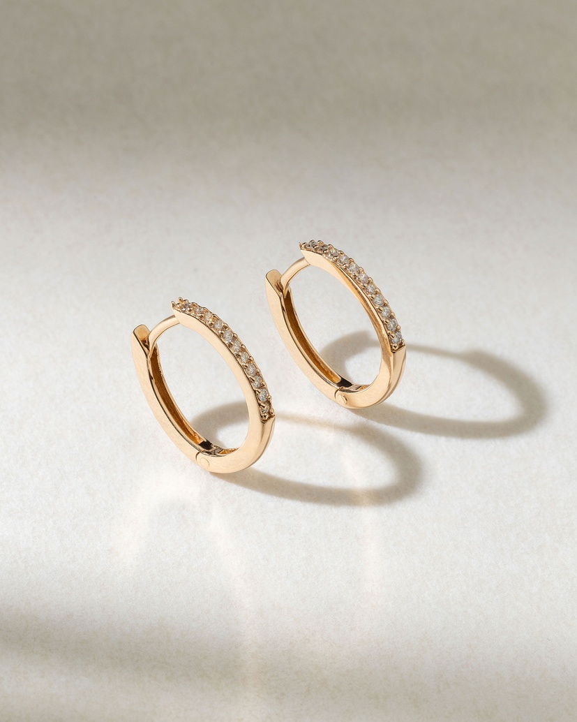 Gold Earrings Κ18 with Brilliants