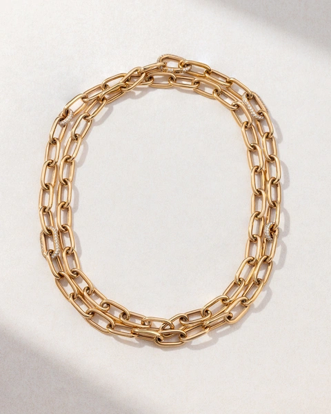 Κολιέ σε 18Κ Ροζ Χρυσό με Μπριγιάν