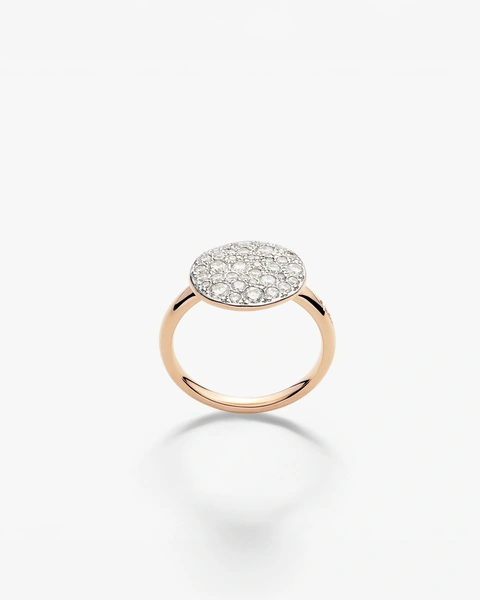 Sabbia ring in 18k rose gold with white diamonds