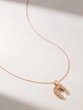 18K Rose Gold Horseshoe Necklace with Diamonds