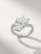 18K White gold Ring with Brilliant, Baguette, Marquise and Kite shaped Diamonds
