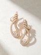 18Κ Rose Gold Snake Shaped Earrings with Poir and Brilliant Diamonds - Image 1