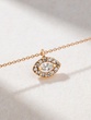 K18 Rose Gold Necklace With Diamond encrusted Evil Eye