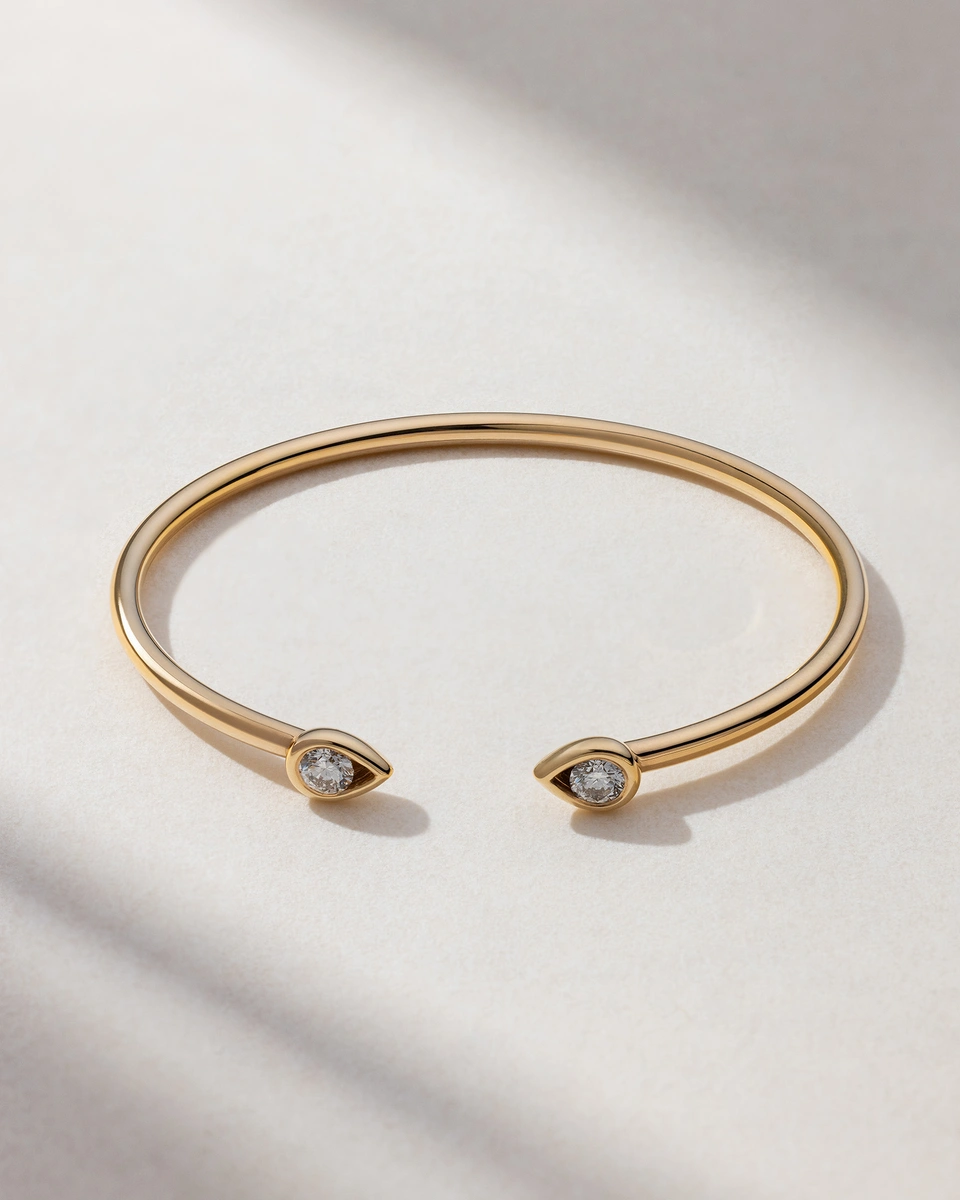 Bracelet in 18K Rose Gold with Brilliant-Cut Diamonds