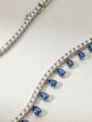 18K White Gold Necklace with Diamonds and Sapphires