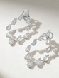 18K White Gold Earrings with Diamond Drops - Image 2