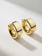 18K Yellow Gold Hoop Earrings - Image 1