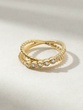 Bubbly 18K Yellow Gold Ring with Diamonds