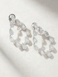 18K White Gold Earrings with Diamond Drops - Image 1