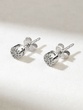 White Gold Stud Earrings K18 with Brilliants