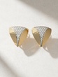 18K Yellow and White Gold Earrings with Diamonds