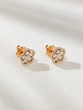 18K Rose Gold Daisy Earrings with Diamonds