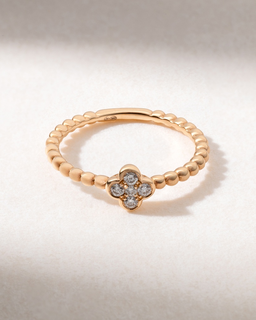 18K Rose Gold Diamond Ring