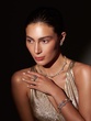 18K White Gold Stud Earrings with Diamond Lace - Image 4