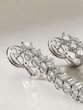 Rainfall White Gold Earrings K18 with Diamonds