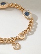 18K Rose Gold Bracelet with Chain and Talisman Eyes