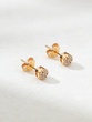 18K Rose Gold Studs with Brilliant Cut Diamonds