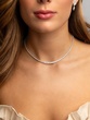 18K White Gold Tennis Necklace with Diamonds - Image 2