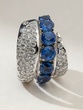 Blue Storm Ring in 18K White Gold with Blue Sapphires and Diamonds