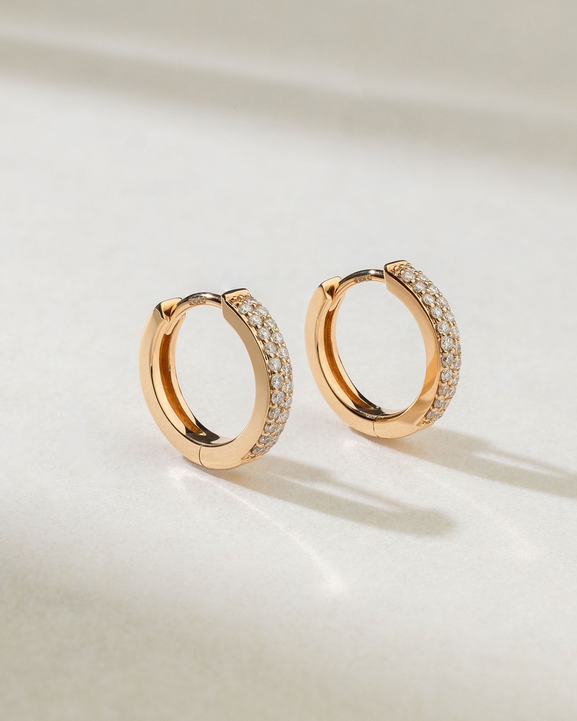 Gold Earrings Κ18 with Brilliants