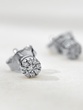 18K White Gold Studs with Brilliant Cut Diamonds