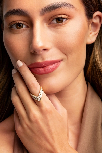 Δαχτυλίδι Κίτρινο Χρυσό Κ18 με Asscher, Emerald και Brilliant Diamonds
