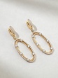 18K Rose Gold Earrings with Long Oval Silhouette