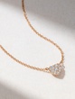 18K Rose Gold Heart Pendant with Diamonds - Image 1