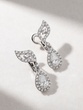 18K White Gold Drop Earrings with Pear and Brilliant Diamonds