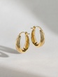 18K Yellow Gold Hoop Earrings - Image 1