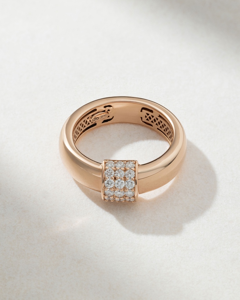 18Κ Rose Gold Ring with Diamond Center - Image 2