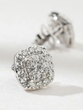 18K White Gold Diamond Square Studs