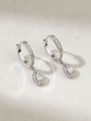 18K White Gold Drop Earrings with Diamonds