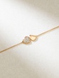 18K Rose Gold Double Heart Bracelet with Diamonds