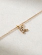 18K Rose Gold Small Letter Necklace with Diamonds