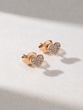 18K Rose Gold Heart Stud Earrings