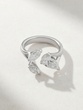 18K White Gold Ring with Pear Shaped and Marquise Diamonds - Image 2