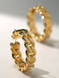 Yellow Gold Hoop Earrings K18