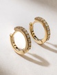 18K Yellow Gold Hoops with Diamonds